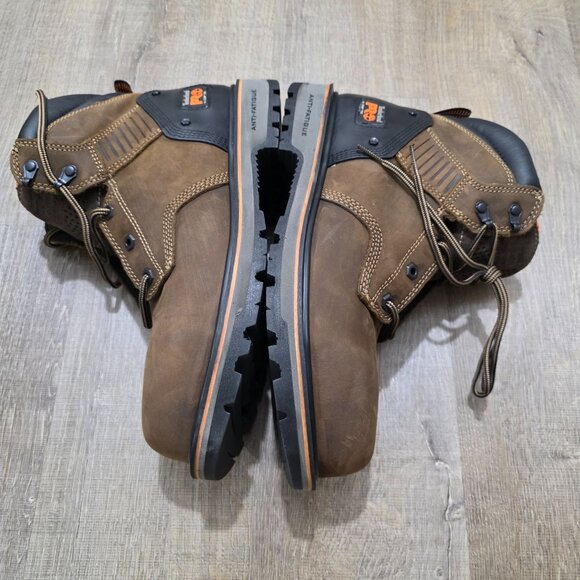 Timberland PRO Men's 9M Brown Work Utility Boots XL Composite Toe Anti-Fatigue - Picture 10 of 11